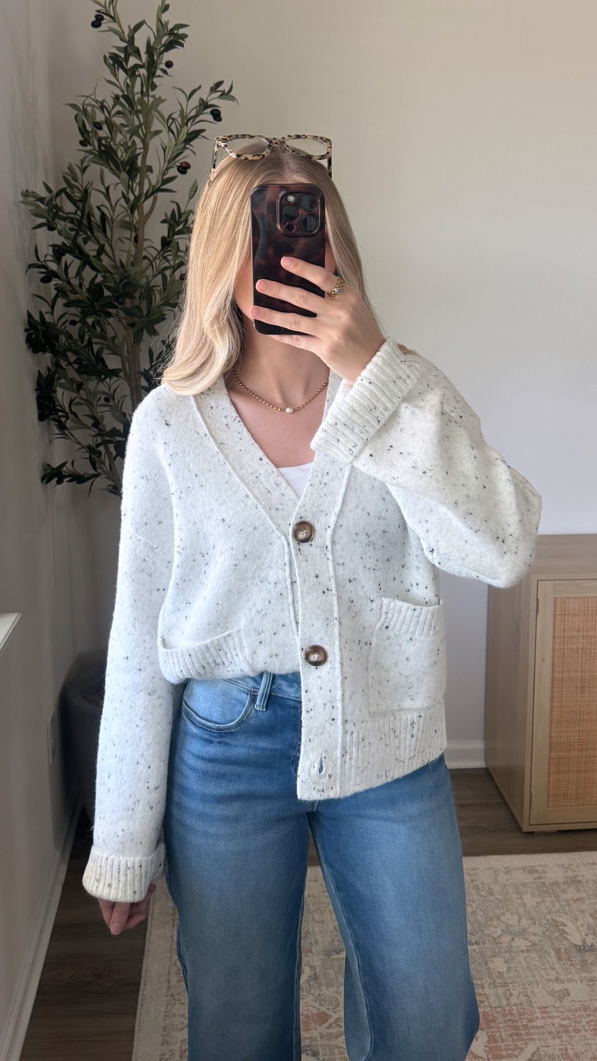Speckled Cardigan / Ivory