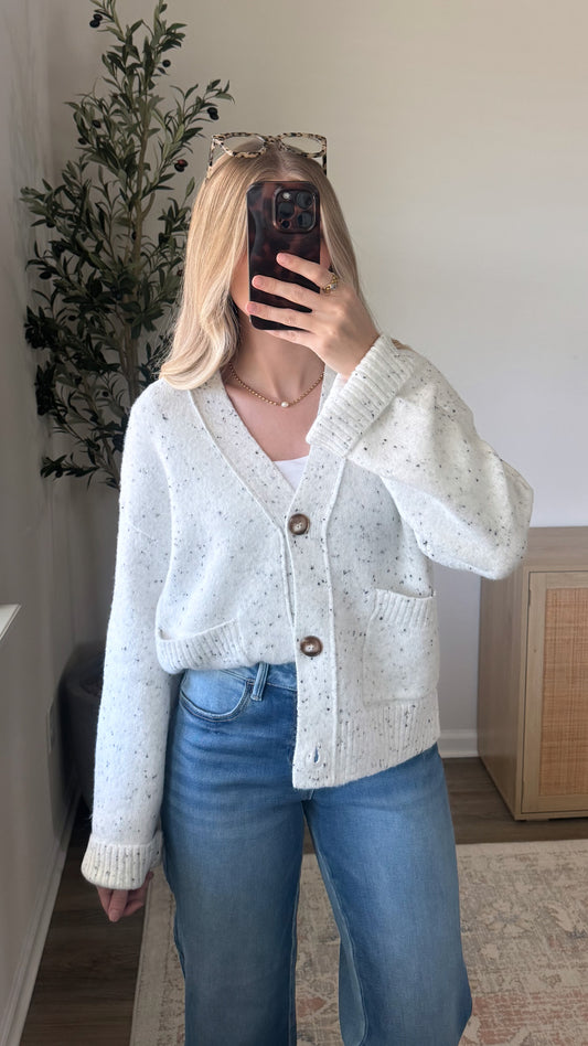 Speckled Cardigan / Ivory