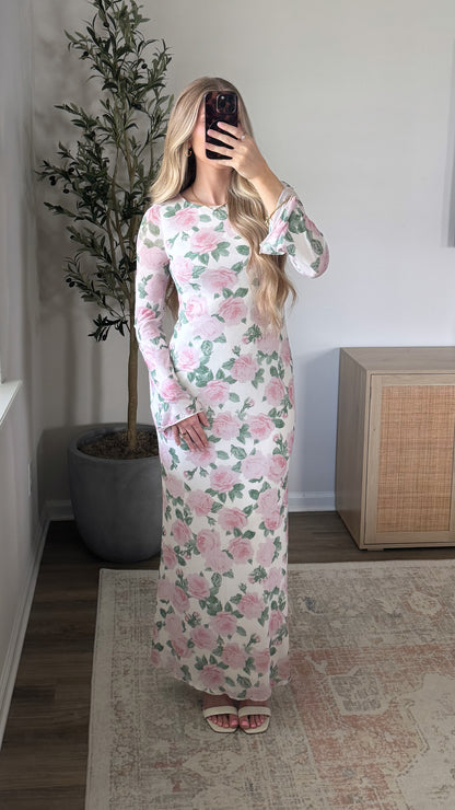 Rose Maxi Dress / Pink