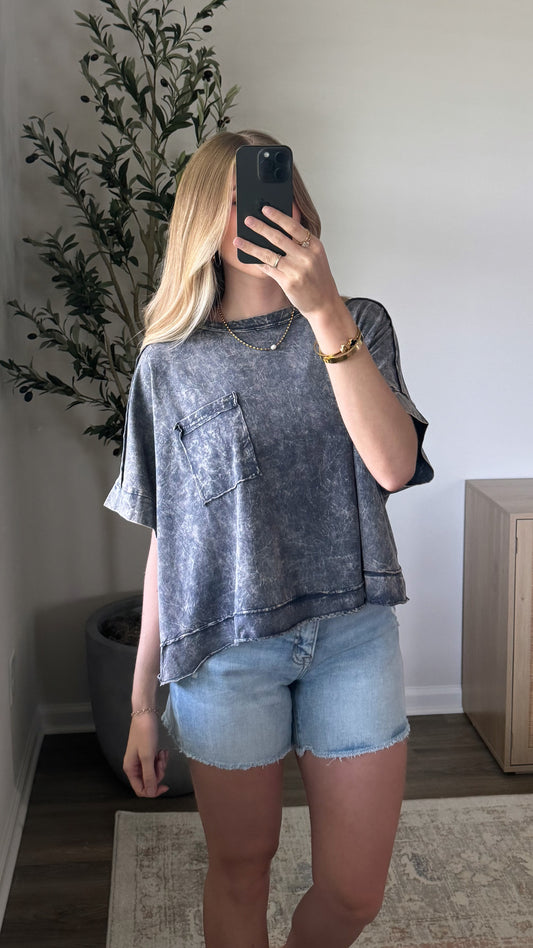 3 Colors / Camryn Cropped Tee