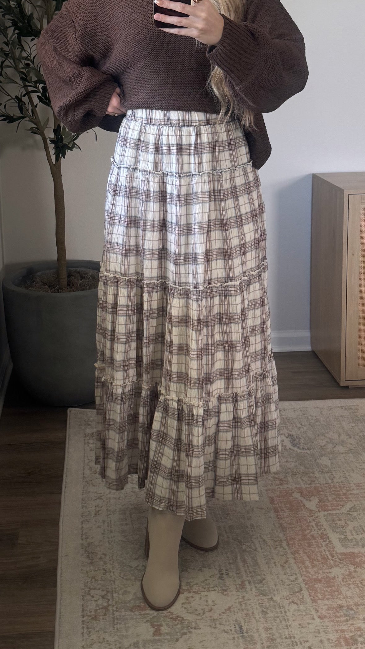 Plaid Maxi Skirt
