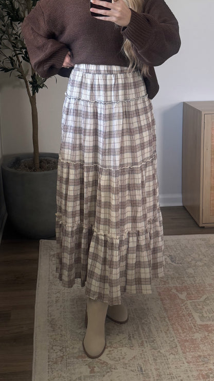 Plaid Maxi Skirt