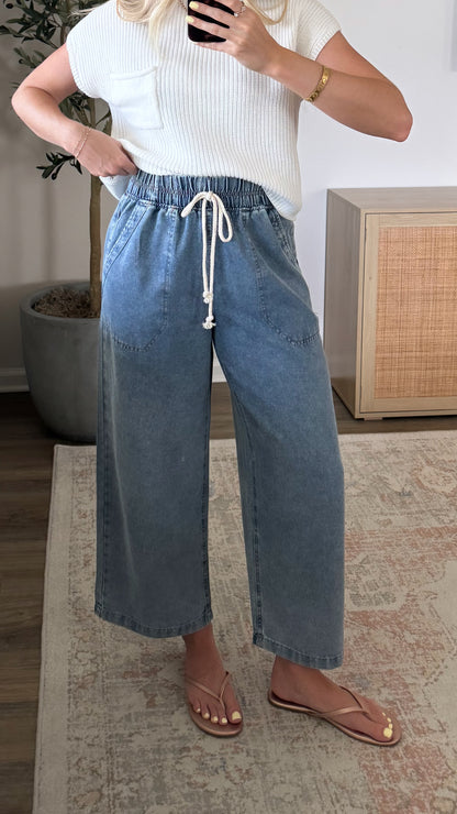 Sierra Wide Leg Denim Pant