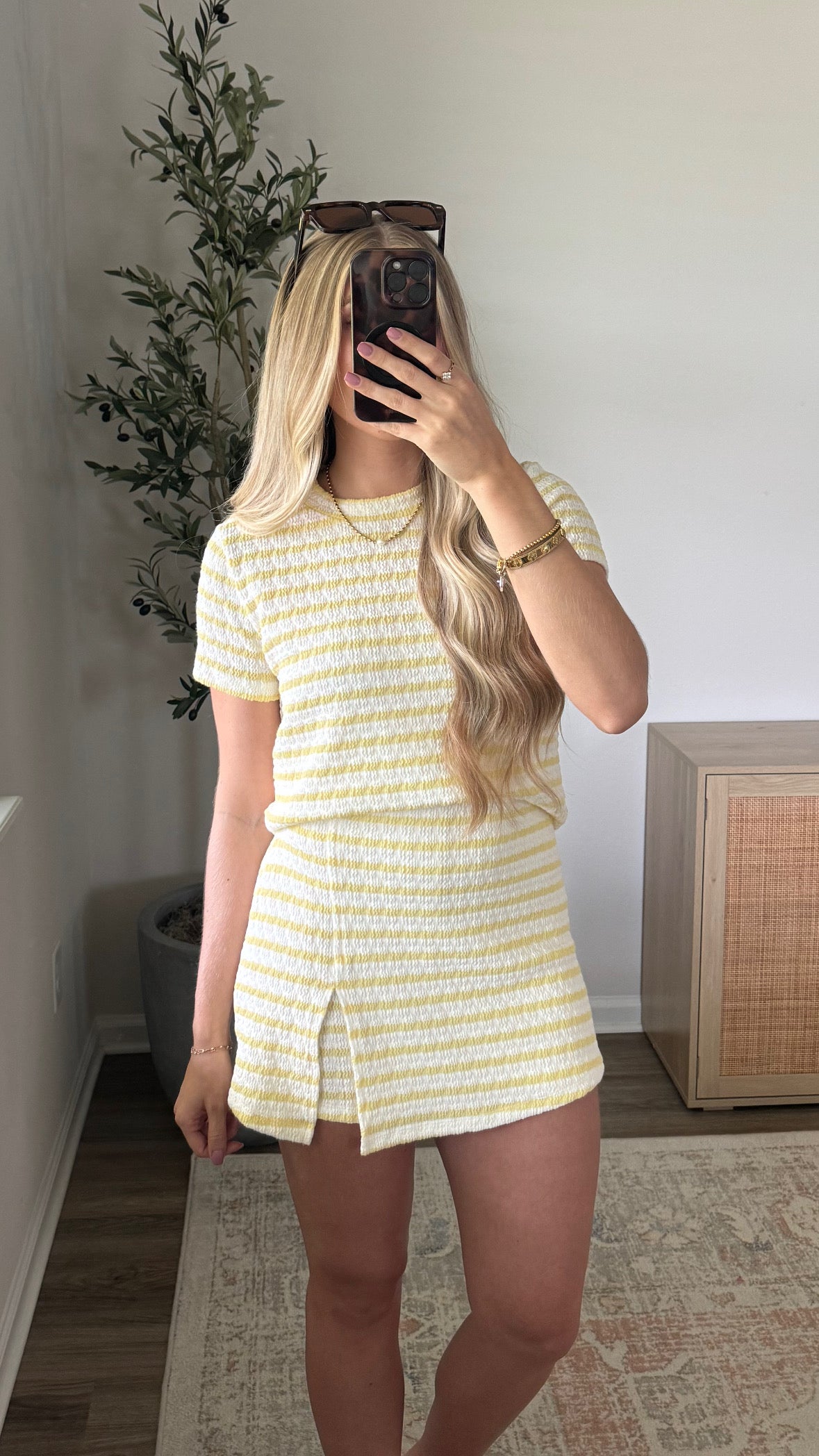 Lemonade Striped Skort Set