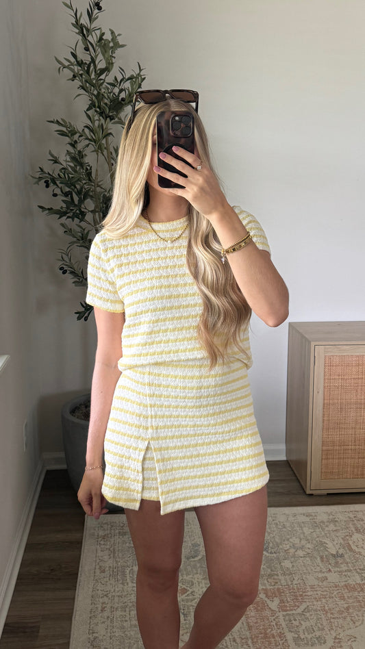 Lemonade Striped Skort Set