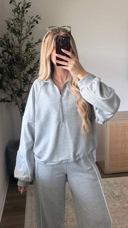 Running Errands Sweat Set / Grey