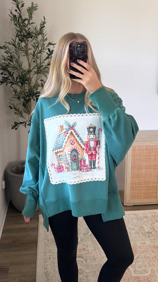 PREORDER (estimated to ship 11/9) - Vintage Nutcracker Pullover / Green