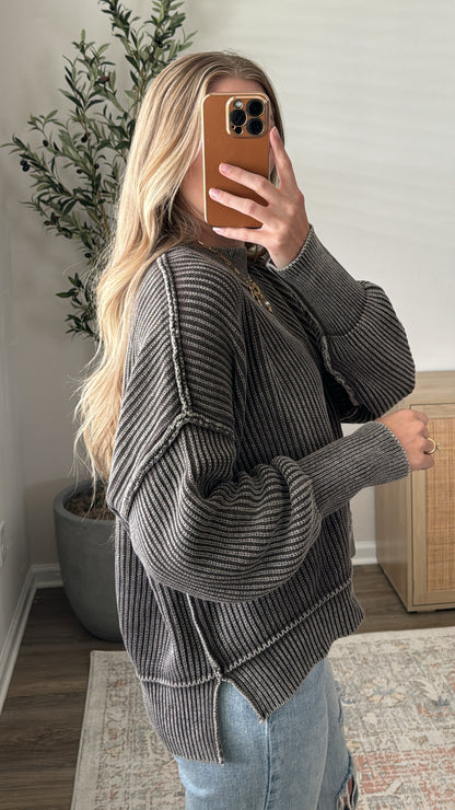 Everyday Ribbed Sweater / Brown