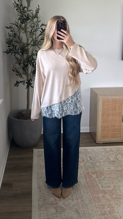 Lace Long Sleeve / Oatmeal