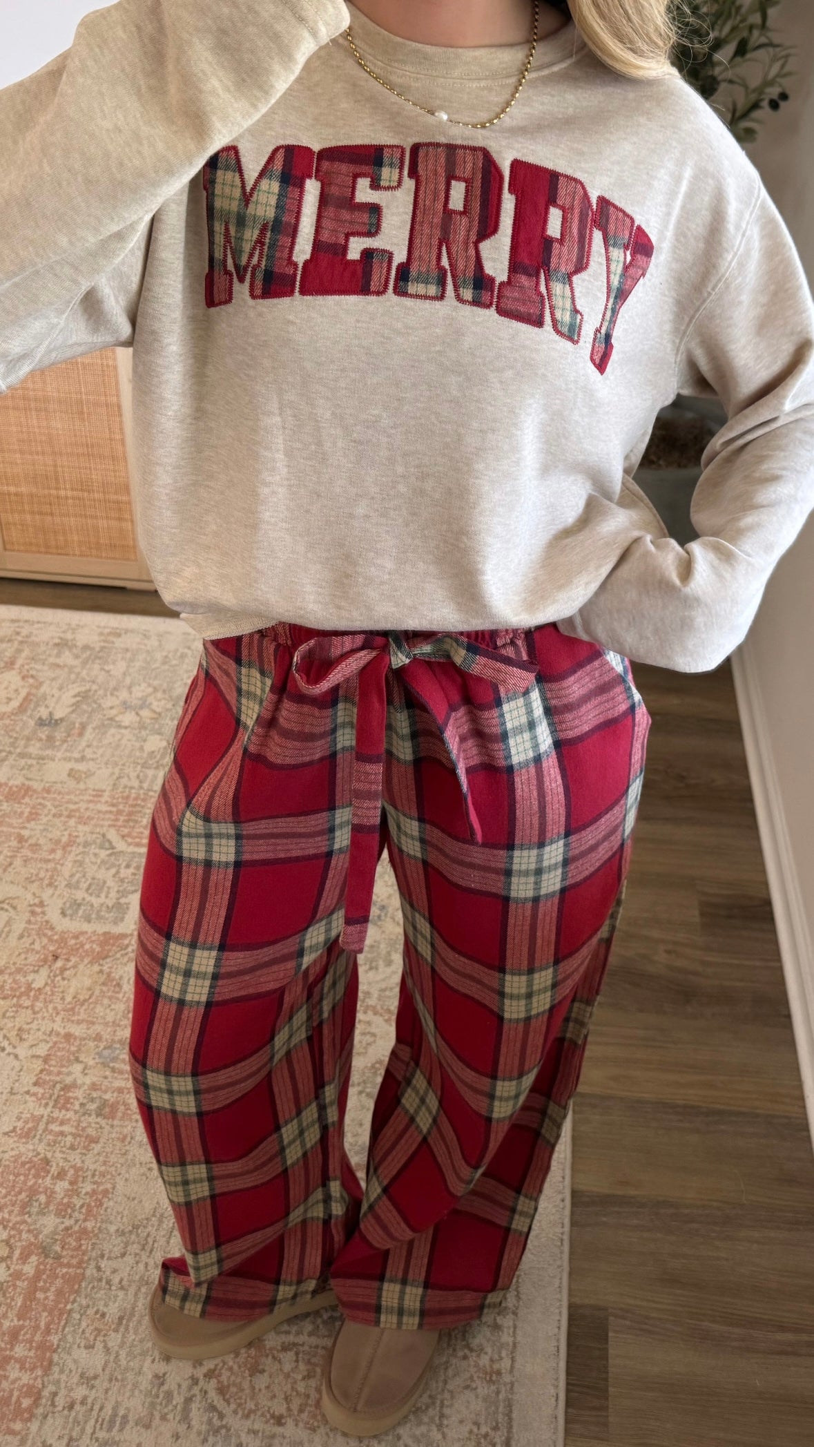 Merry Flannel Set / Red Plaid