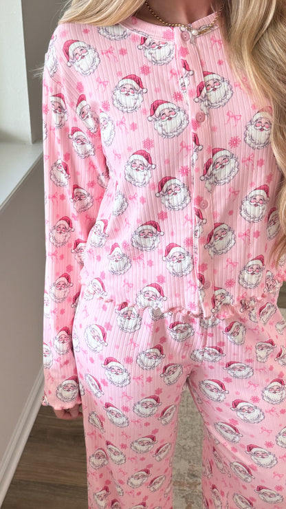 Pink Santa Pajama Set