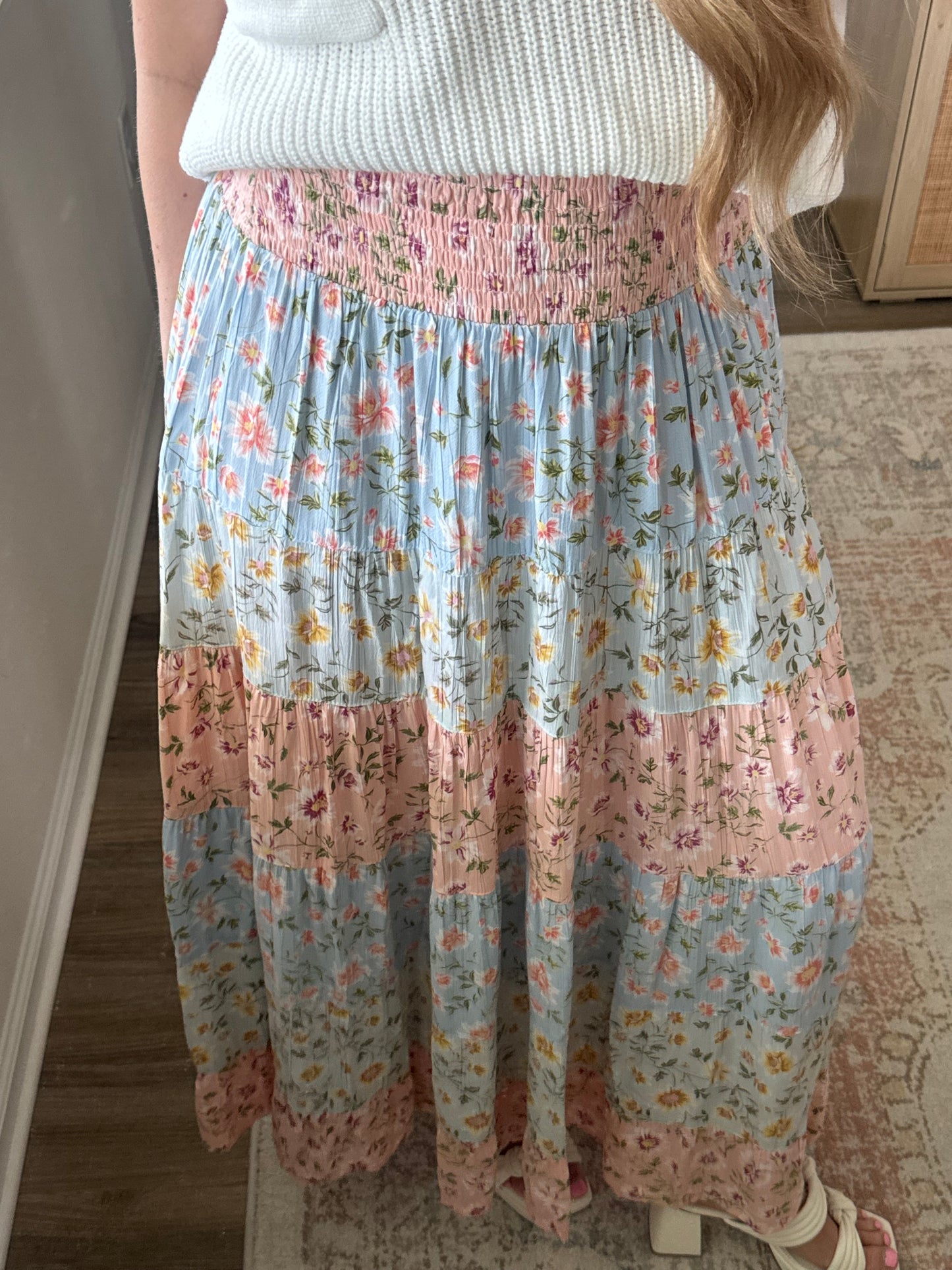 Garden Party Maxi Skirt / Pastel