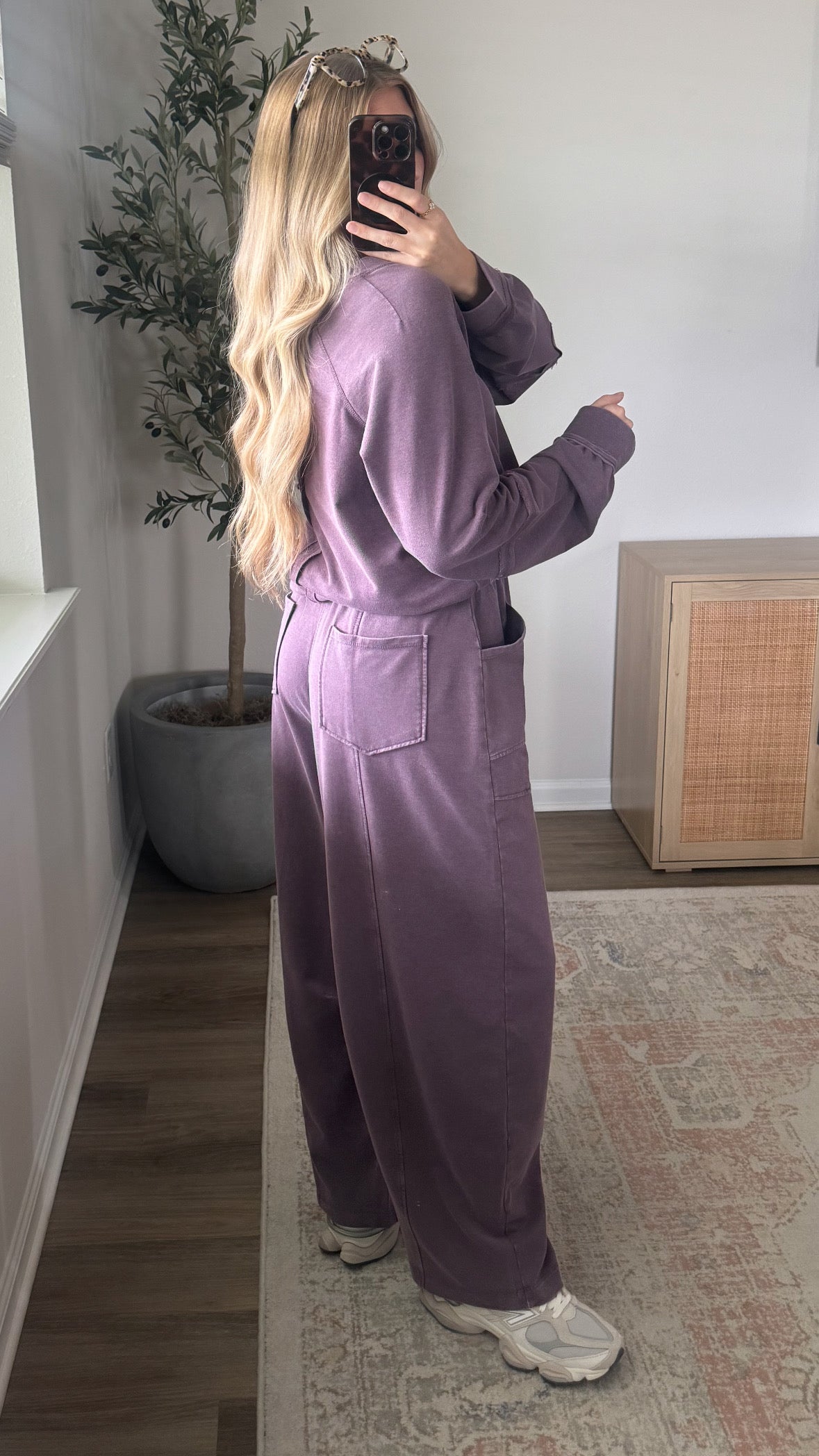Brooke Barrel Sweatpants Set / Dark Cherry
