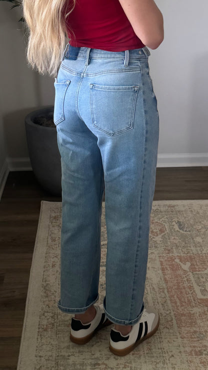 PREORDER - Brynn Comfort Barrel Denim / Lightwash