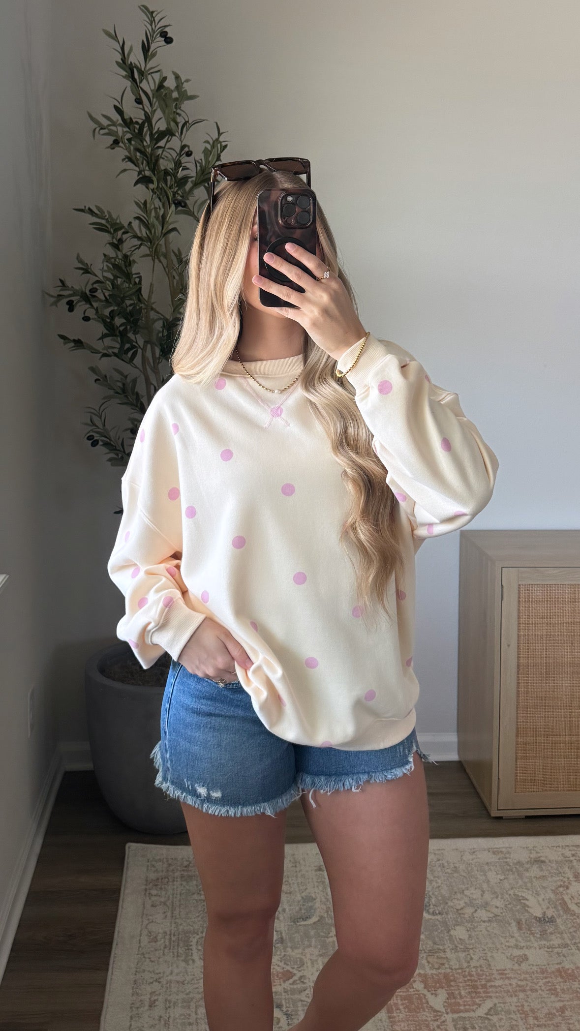 PREORDER (3/9) Polka Dot Pullover / Butter Yellow