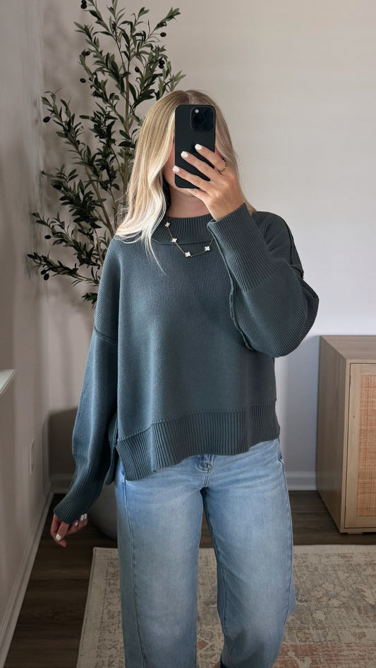 Cropped Essential Knit / Jade