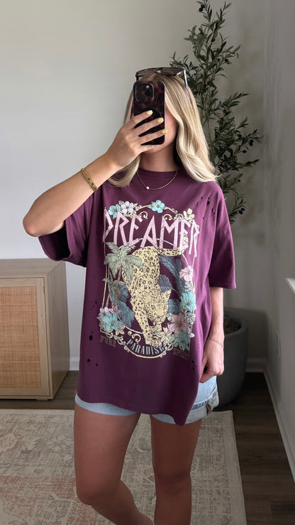 Dreamer Graphic Tee / Plum
