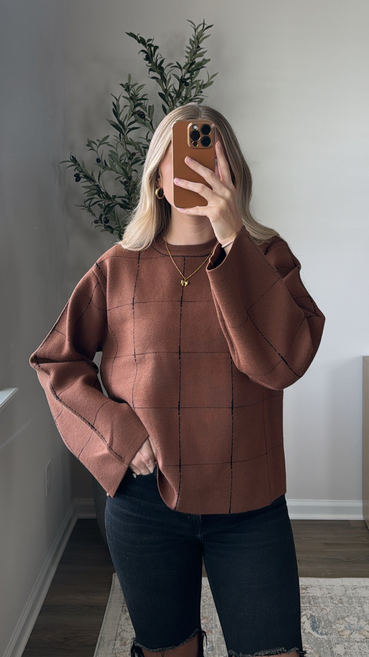 Off The Grid Sweater / Cinnamon