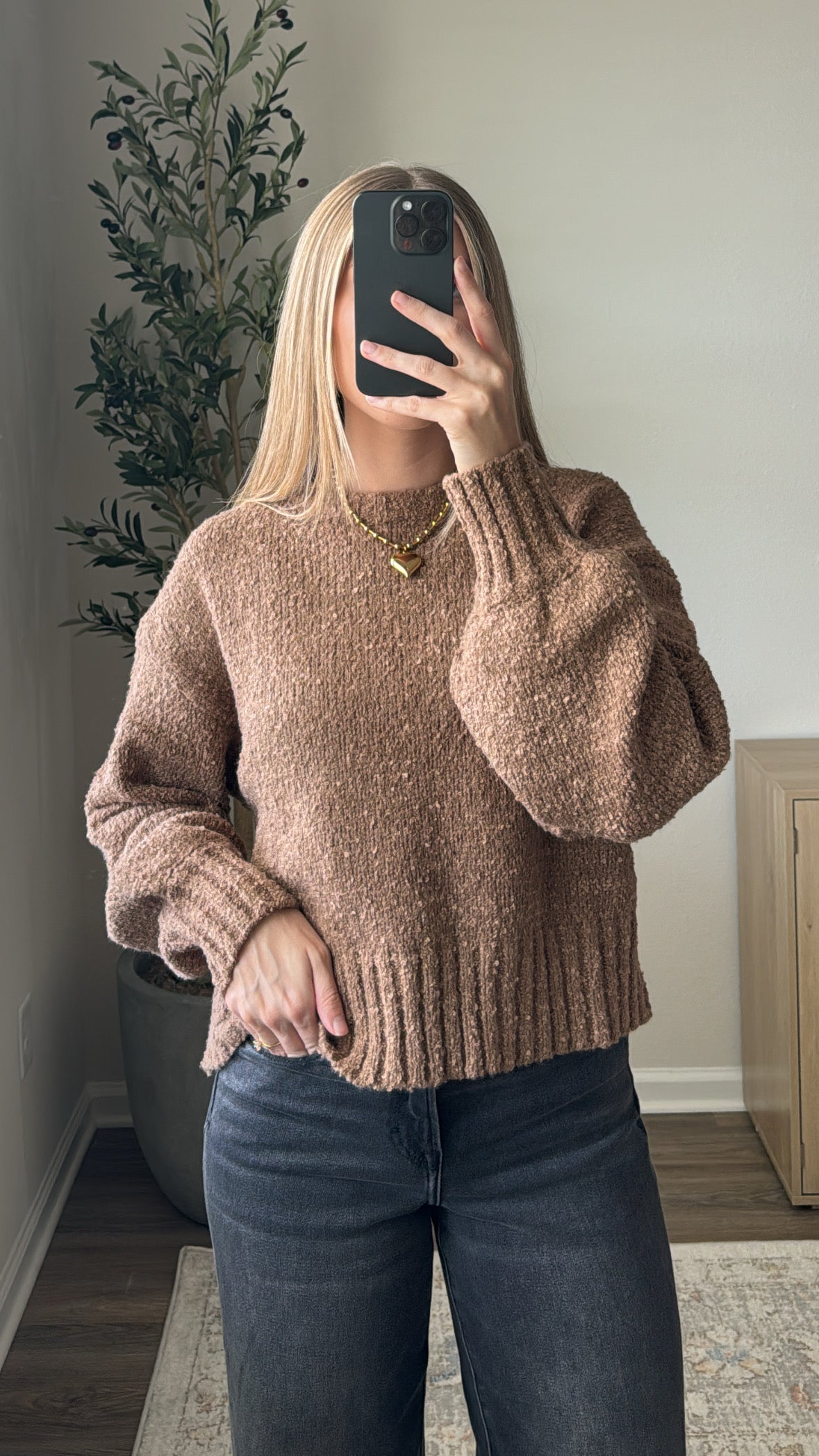 Everly Knit Sweater / Brown