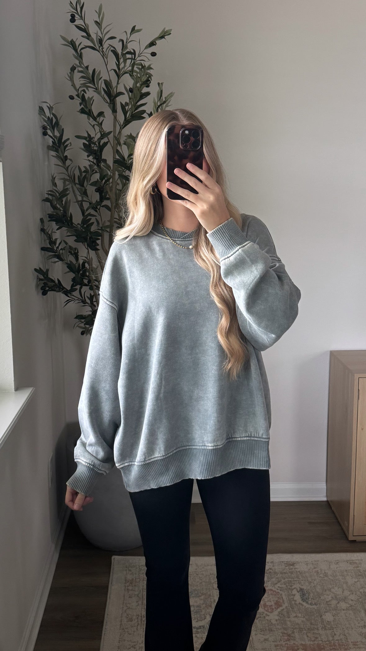 Cozy Fleece Pullover / Jade