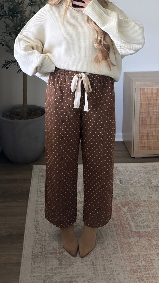 Polka Dot Pants / Toffee