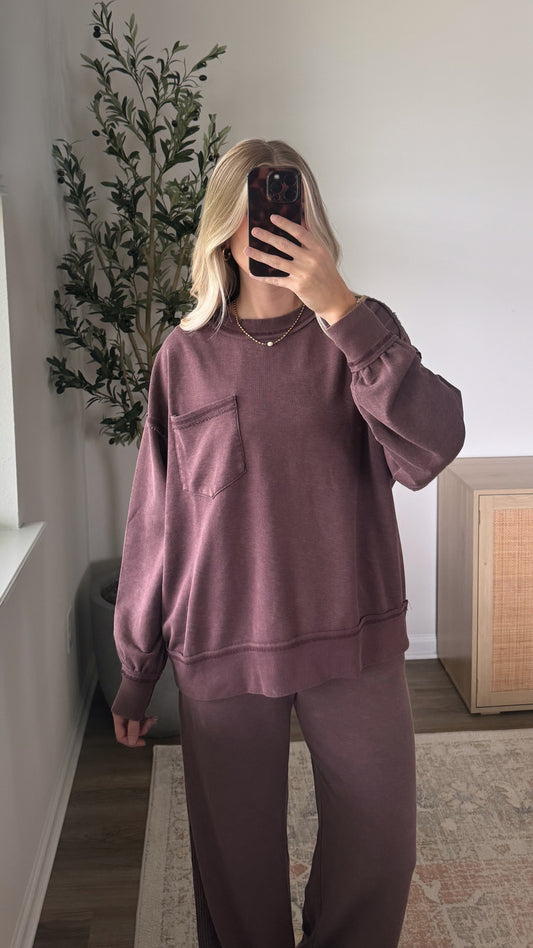 Brielle Pullover / Dark Cherry