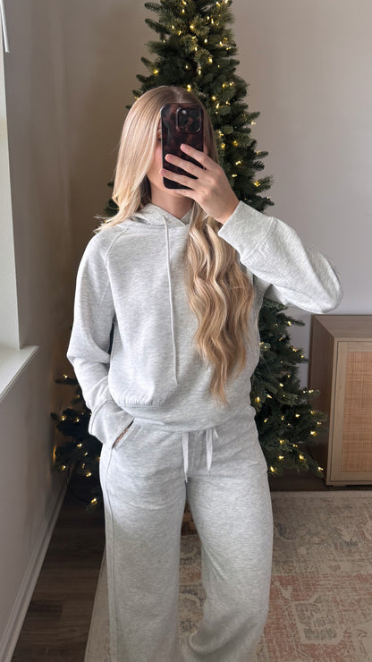 Scuba Hoodie Lounge Set / Heather Grey