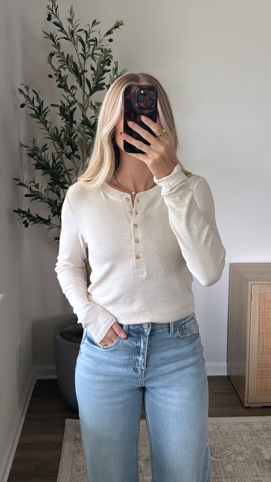 Modal Henley Top / Oatmeal