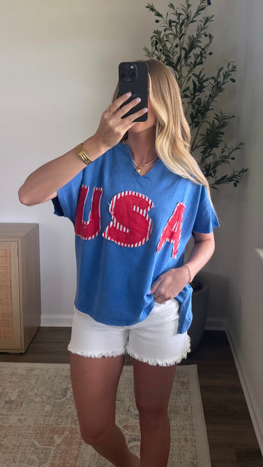 Vintage USA Tee / Blue