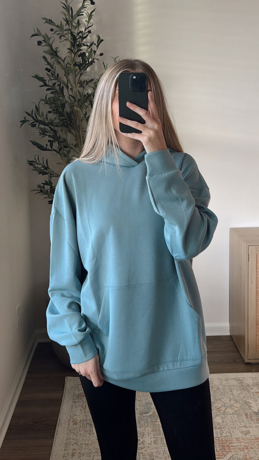 Oversized Scuba Hoodie / Blue