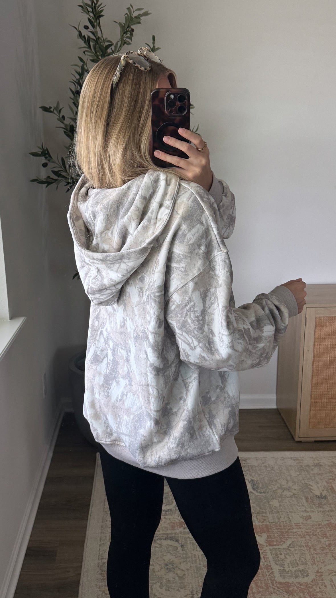 Camo Hoodie / Light Grey