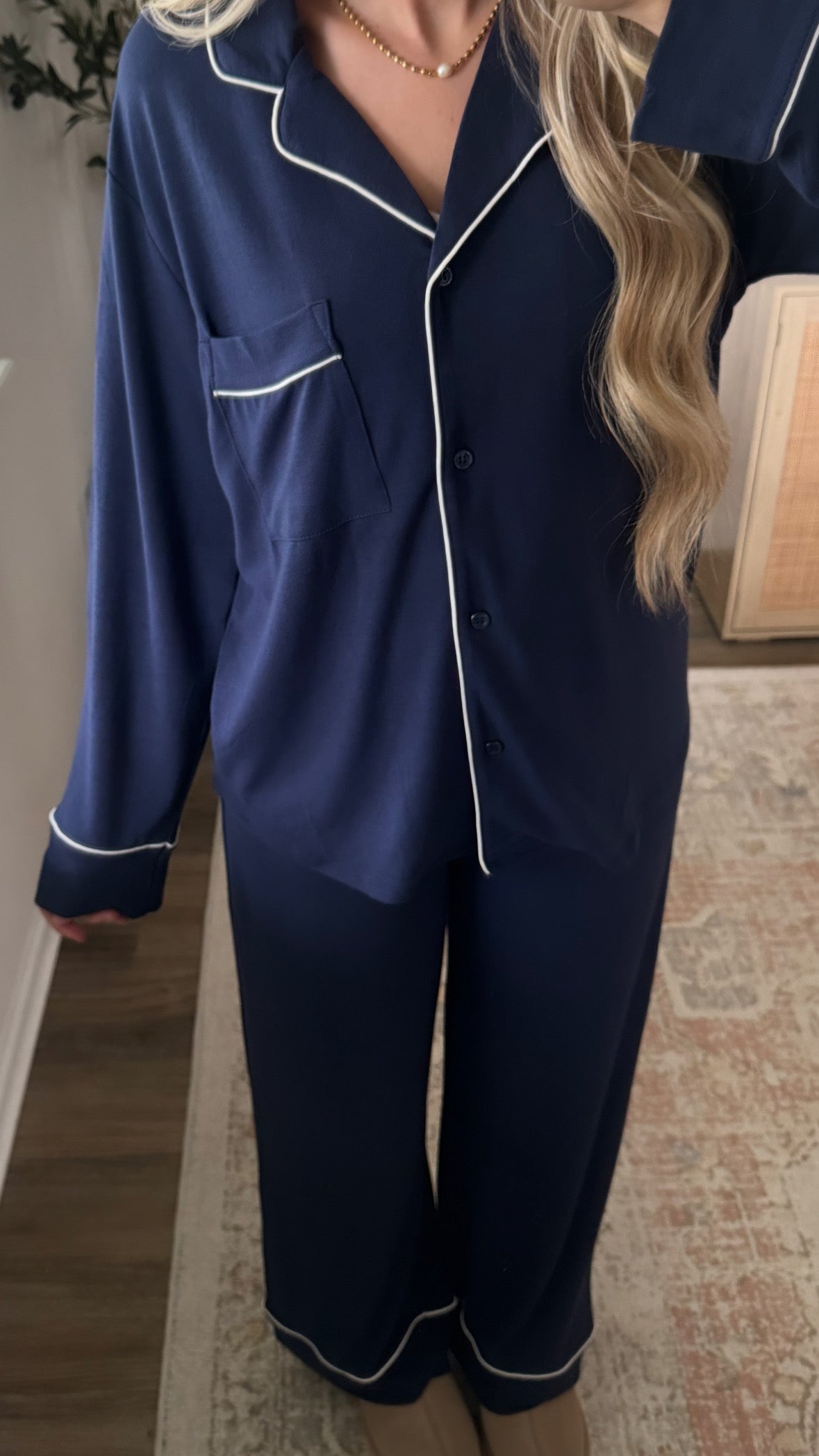 Butter Pajama Set / Dark Navy