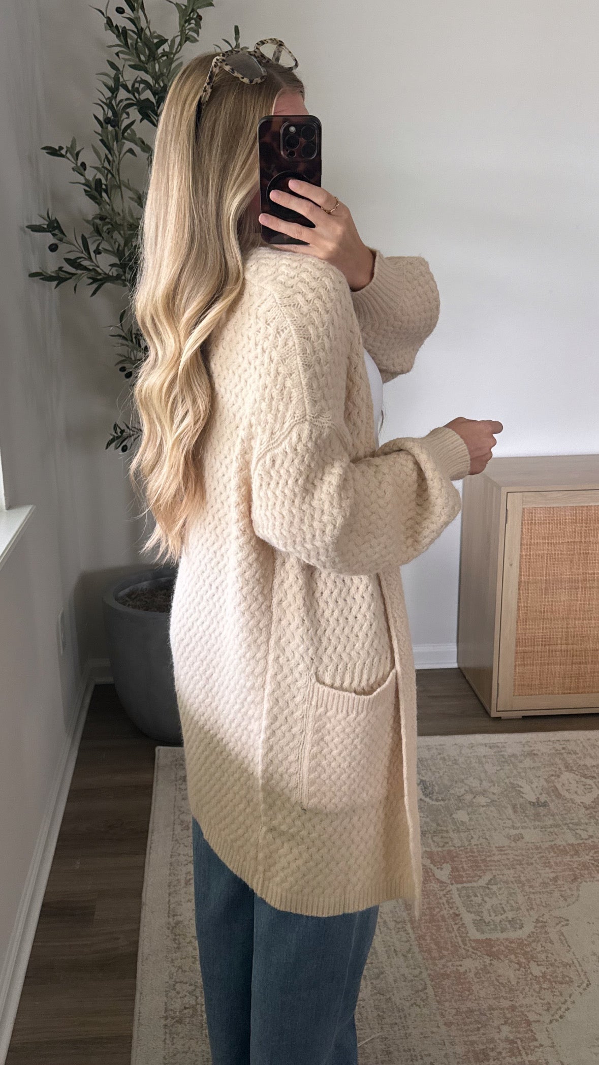 Remi Longline Cardigan / Cream