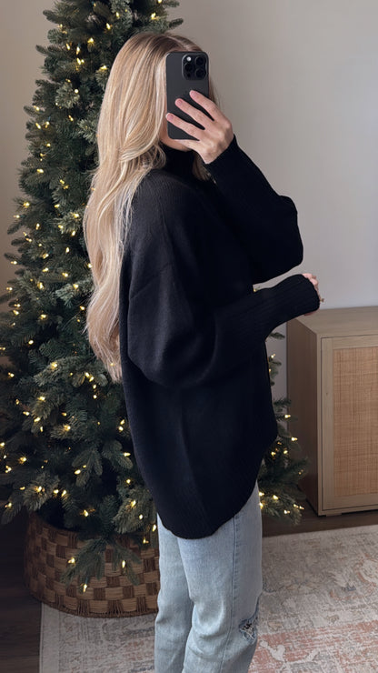 Lydia Turtleneck Sweater / Black