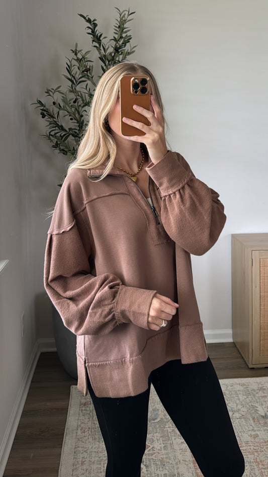 Cocoa Quarter Zip