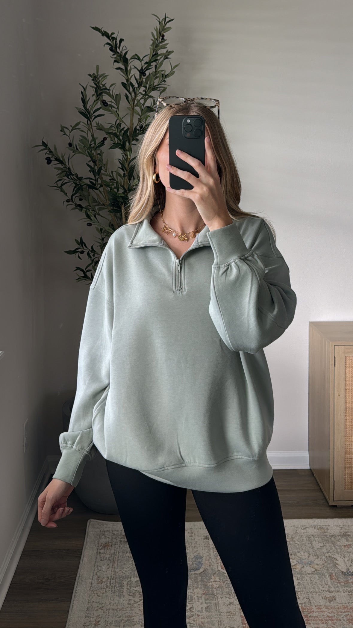 Scuba Quarter Zip / Dusty Sage