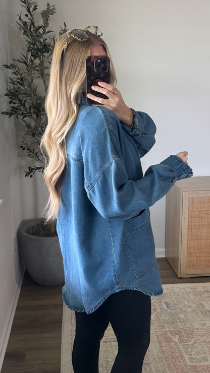 Jenna Oversized Shacket / Denim