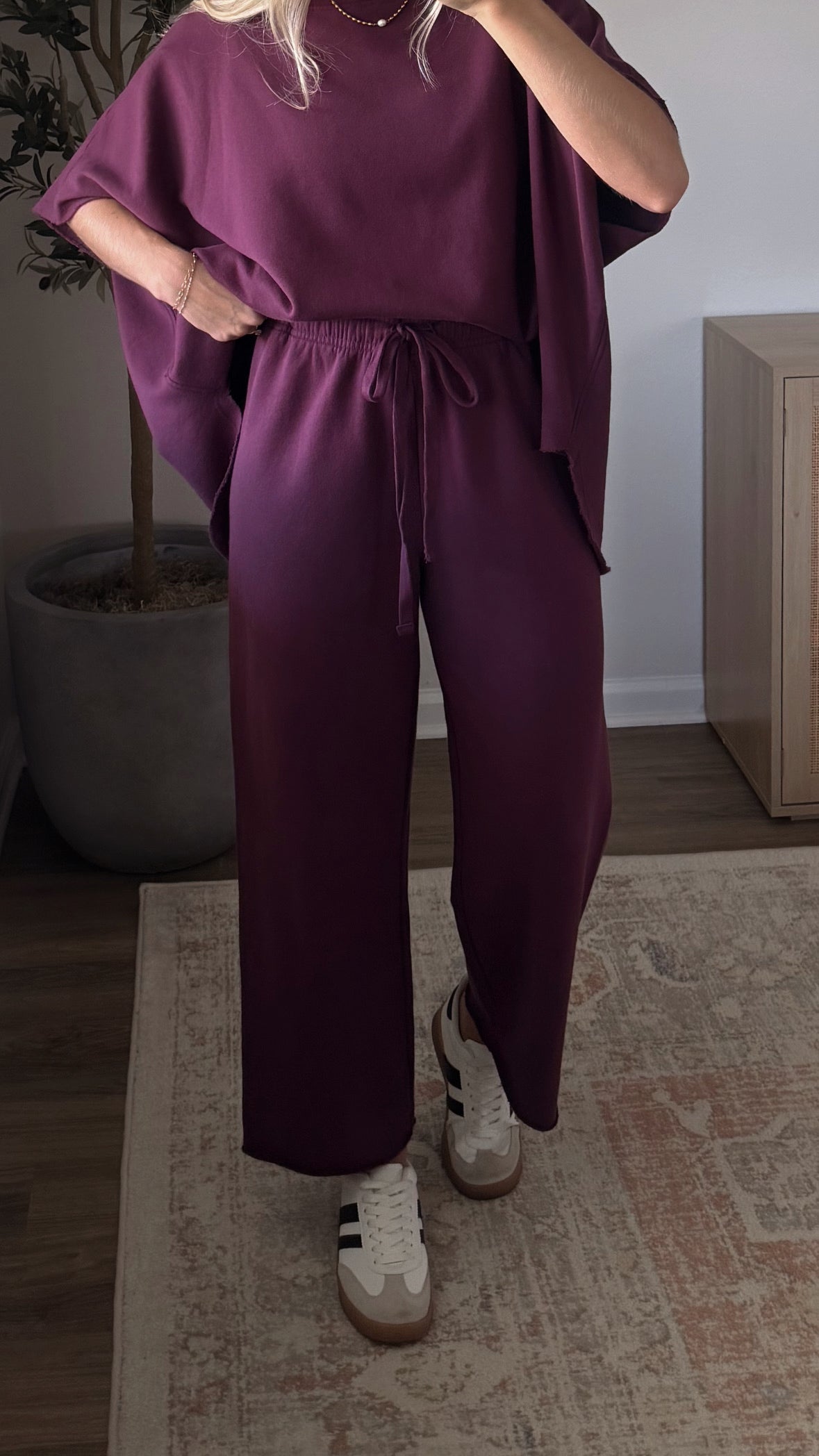 Amelia Lounge Pants / Dark Plum