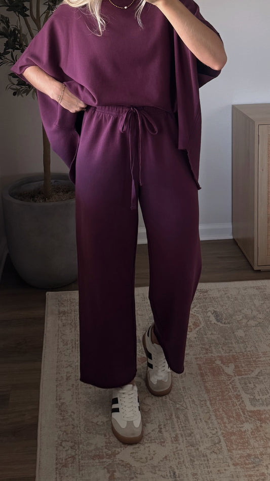 Amelia Lounge Pants / Dark Plum
