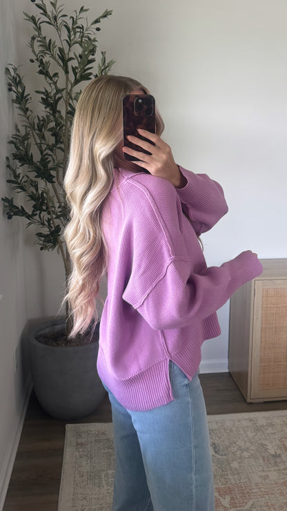 Cropped Essential Knit / Mauve