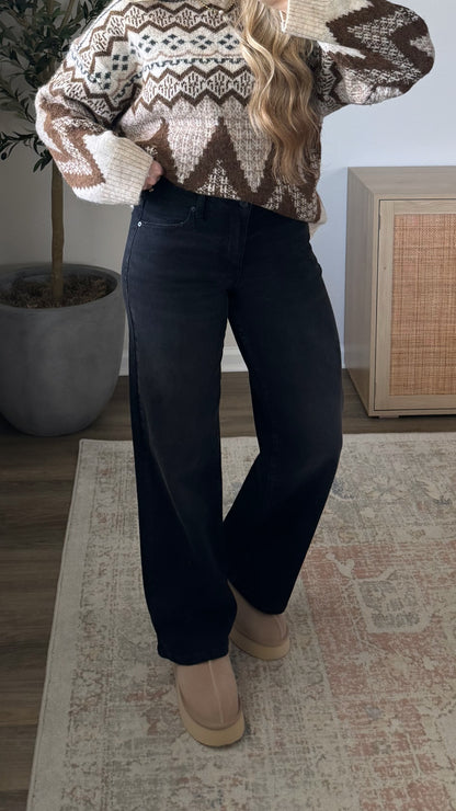 Raven Wide Leg Denim / Black
