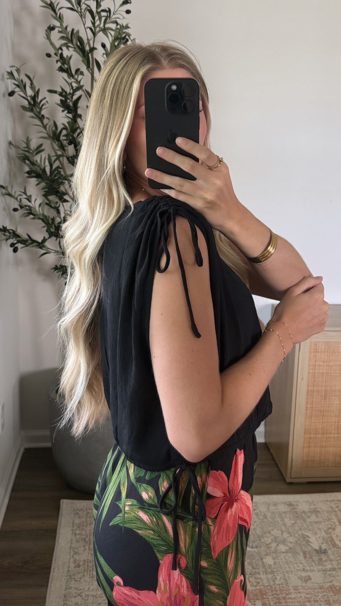 Jessi Tie Top / Black