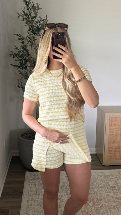 Lemonade Striped Skort Set