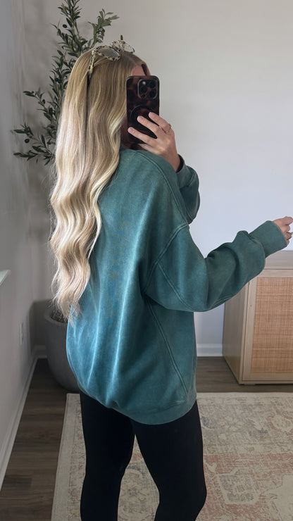 Sunday Crewneck Sweatshirt / Washed Green