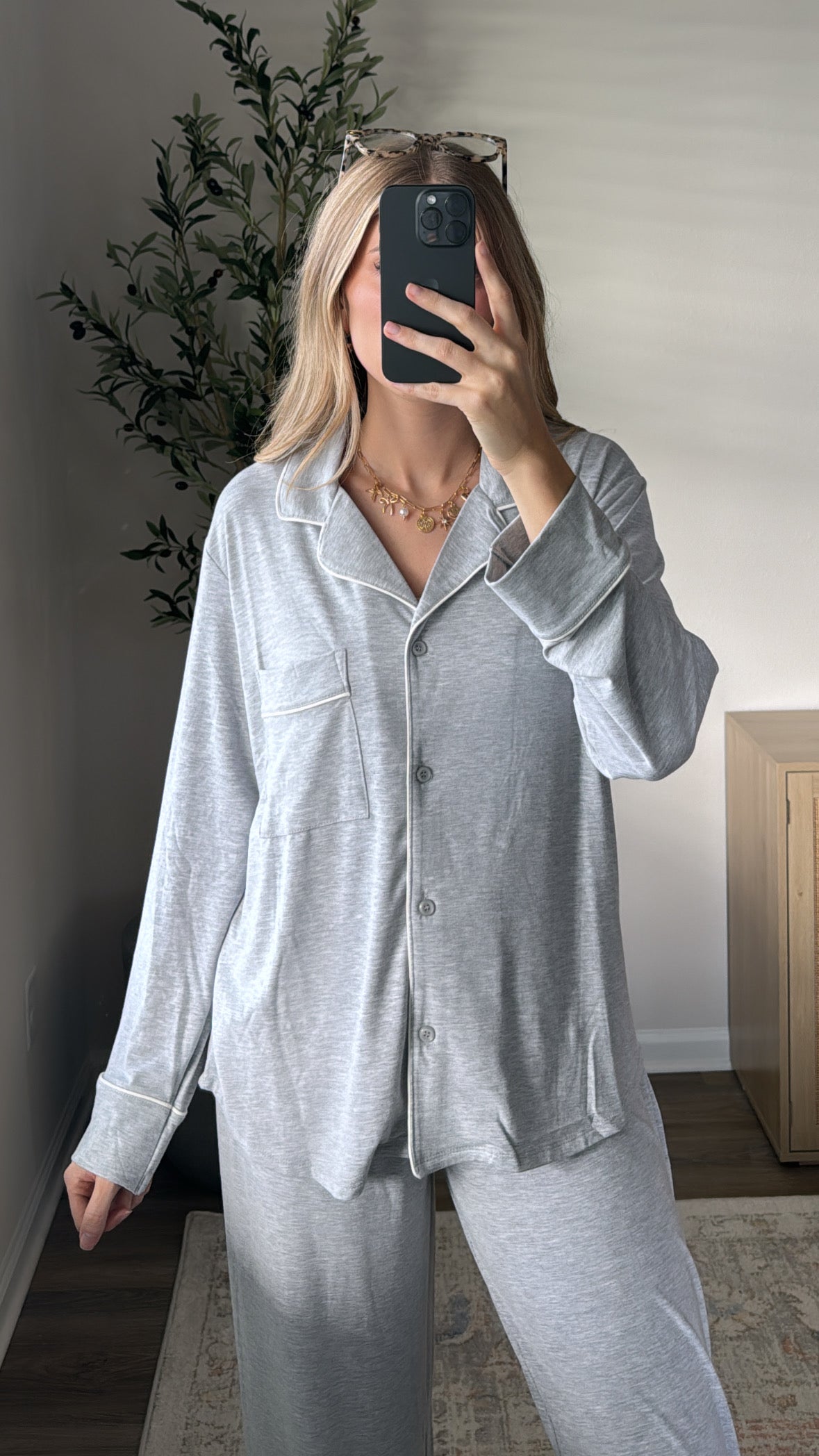 Butter Pajama Set / Grey