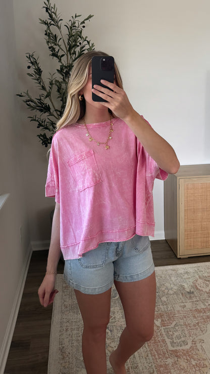 3 Colors / Camryn Cropped Tee