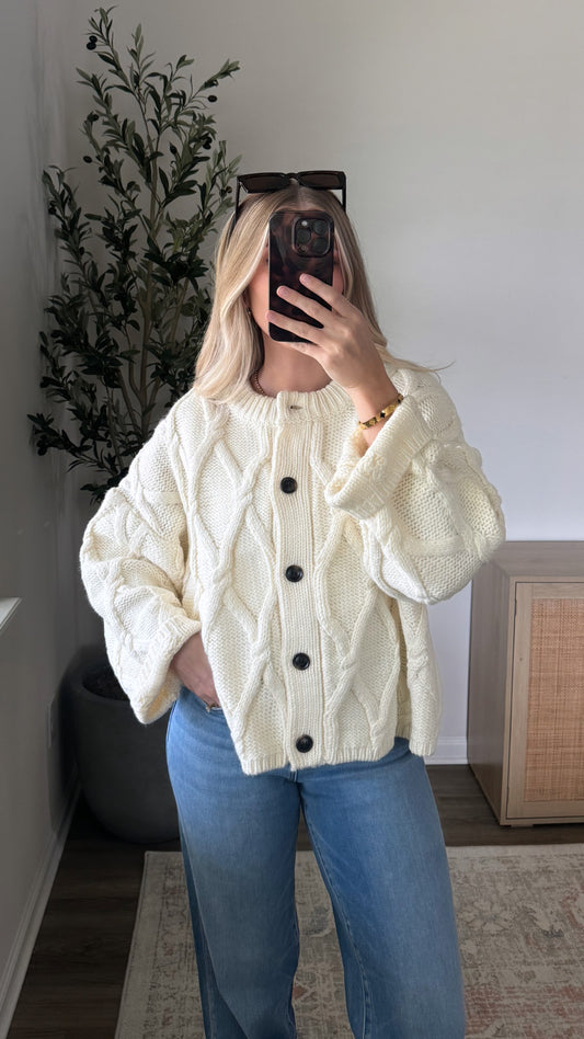 Brinlee Cable Knit Cardigan