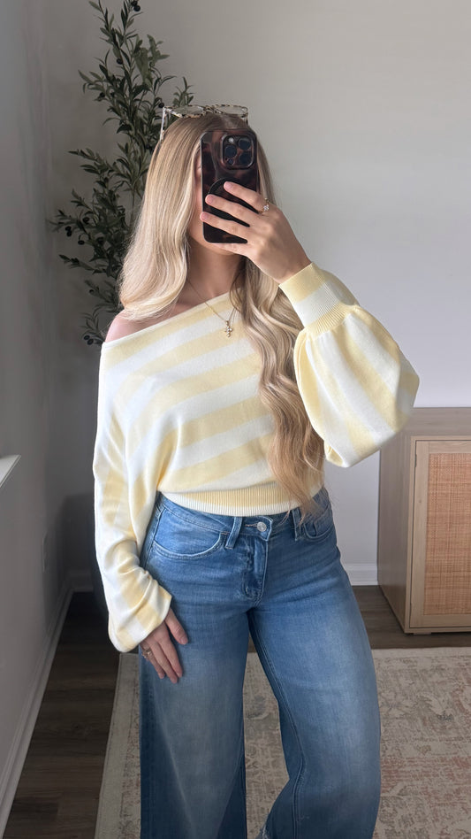Golden Hour Striped Sweater / Yellow