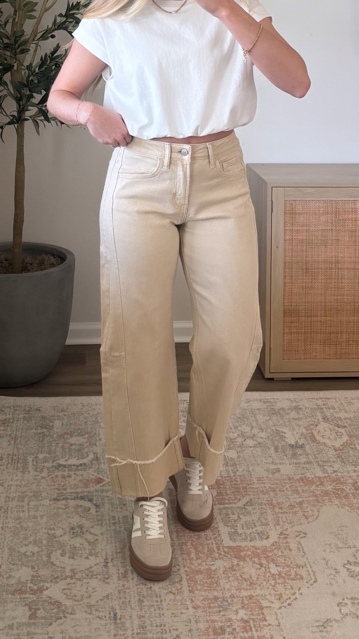 Clara Barrel Denim / Vanilla