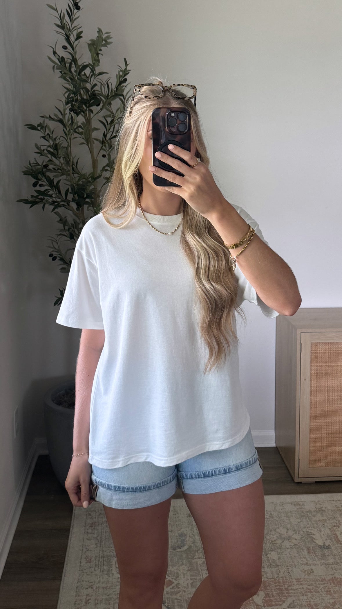 Oversized Basic Tee / White